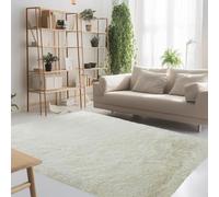 STGAO Tappeto a Pelo Alto 90 x 200 cm Antiscivolo Lavabile Tappeto Moderno da Soggiorno Facile da Mantenere per Soggiorno Corridoio Cameretta, Bianco