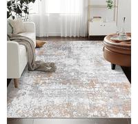 Tappeto a pelo corto, grande, 180 x 200 cm, lavabile, antiscivolo, morbido, stile inchiostro grigio, per soggiorno, camera da letto, sala da pranzo, ufficio, accogliente decorazione per la casa