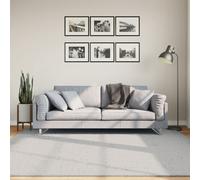 Tappeto a Pelo Corto HUARTE Morbido e Lavabile Grigio 200x200cm
