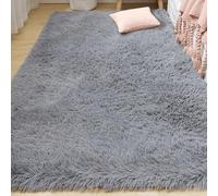 Tappeto a Pelo Lungo 250 x 280 cm Morbido e Antiscivolo Shaggy Tappeti Morbido e Soffice per La Camera Moderno per Carpet da Salotto, Bambini, Ginnastica, Grigio Chiaro