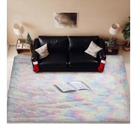 Tappeto a Pelo Lungo 50 x 180 cm Shaggy a Pelo Lungo, Lavabile Fino a 30 Gradi, Fondo Antiscivolo, Morbidissimo e Soffice, Tappeti Camera da Letto, Tappeto Shaggy, per Camera da Letto, Tie dye-A