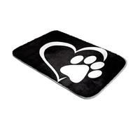 Tappeto a pelo lungo con zampa di cane e cuore, soffice, per camera da letto, divano, pavimento, decorazione per la casa