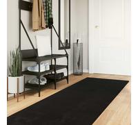 vidaXL Tappeto a pelo medio, morbido e lavabile HUARTE Nero Poliestere, Tappeto per il soggiorno, design moderno, in poliestere texturizzato, lavabile, versatile, senza scivolamento
