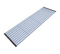 Tappeto a scacchiera blu e bianco, lavabile in lavatrice, antiscivolo, tappetino da bagno, con nappe, per lavanderia, decorazione della casa
