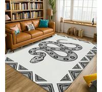 Tappeto a serpente, moderno, minimalista, triangoli puntini, nessuno nero, antiscivolo, per pavimento della casa, tappeto rettangolare con stampa, tappeto per soggiorno, camera da letto, corridoio