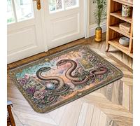 Tappeto a serpente, sfera di cristallo rosa mistica nessuno pastello antiscivolo estetico zerbino rettangolare accenti tappeto ingresso bagno cucina porta decorazione 2 'x 3'