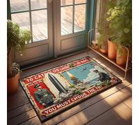 Tappeto a strati per veranda anteriore, avvertimento: i pericoli di sottovalutare il potere militare zerbino porte per la decorazione della casa camper (40 x 60 cm)