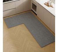 Tappeto Ad Angolo Tappetino Cucina A Forma Di L, Lavabile Antiscivolo | Resistenti Impermeabili Supporto Gomma Decorazione Casa Stanza Bagno Lavanderia Lavello Cucina(005 R,80*120*45cm)