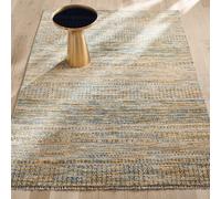 Tappeto annodato in lana e seta di sari, Sarini Verde 160 x 230 cm