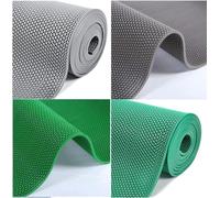 Tappeto Anti-Slip Impermeabile DRENANTE | Pedana in Plastica, Gomma, PVC, Su MISURA | Sauna - Bagno Turco - Docce - Docce - Piscina | Grigio-Verde (VERDE, 700x120cm)