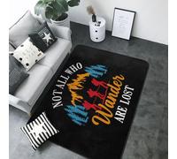 Tappeto antiscivolo e lavabile, con scritta in inglese "Not All Who Wander are Lost", decorazione per interni, camera da letto e soggiorno, 203 x 147 cm