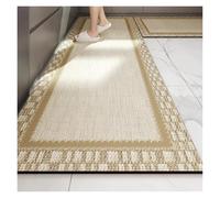 Tappeto Antiscivolo Kitchen Floor Mat Waterproof Oil-proof Carpet Pvc Leather Non-slip Foot Mats Long Rug Grey Minimalism Style Home Decoration Rugs(Color06,1pc 100x150cm)