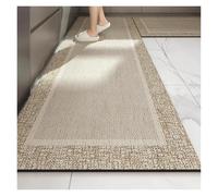 Tappeto Antiscivolo Kitchen Floor Mat Waterproof Oil-proof Carpet Pvc Leather Non-slip Foot Mats Long Rug Grey Minimalism Style Home Decoration Rugs(Color07,1pc 58x180cm)