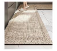 Tappeto Antiscivolo Kitchen Floor Mat Waterproof Oil-proof Carpet Pvc Leather Non-slip Foot Mats Long Rug Grey Minimalism Style Home Decoration Rugs(Color02,1pc 50x120cm)