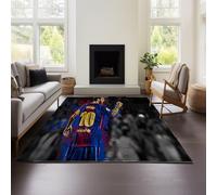 Tappeto Antiscivolo Morbido E Peloso Per Sala Da Pranzo E Camera Da Letto, Motivo Lionel Messi (Messi 03,140x200cm)