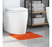 Tappeto Antiscivolo per Bagno con Taglio per Toilette Arancione