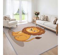 Tappeto antiscivolo per camera da letto dei bambini, motivo: leone, 180 x | Tappeto non perde pelo, tema animali dei cartoni animati, decorazione per la casa, per soggiorno, cucina, sala da pranzo