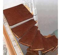 Tappeto antiscivolo per scale a chiocciola curve, autoadesivo, imbottito, design a svolta a sinistra/destra, 1 unità, migliora la sicurezza e lo stile