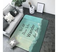 Tappeto antiscivolo per soggiorno, camera da letto, interni, camera da letto, decorazione estetica, 13 x 17 cm, morbido, lavabile, con scritta "Not All Those Who Wander are Lost1"