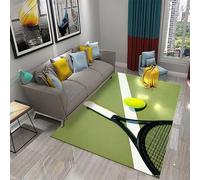 Tappeto Antiscivolo Stampato In 3D Racchetta Da Tennis Creativa 100 X 150 Cm / 39.37" X 59.05" Zerbino Per Interni - Morbido E Lavabile - Antimacchia, Non Perde Pelucchi: Ecologico - Facile Da -5K0L9O