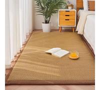 Tappeto antiscivolo traspirante in rattan, pieghevole, con bordi larghi, tatami, per soggiorno e camera da letto, stile giapponese, 80 x 200 cm, perfetto per l'arredamento della casa e il comfort