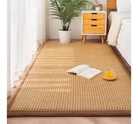 Tappeto antiscivolo traspirante in rattan pieghevole, grande passatoia con bordi larghi, tatami giapponesi per soggiorno e camera da letto, 150 x 200 cm, perfetto per la decorazione della casa e il