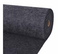 vidaXL Tappeto antracite, 1,2 x 20 m, in poliestere, elegante, rettangolare, moderno, arrotolabile, per ambienti interni ed esterni, struttura a coste, decorazione funzionale