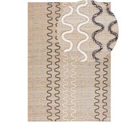 Tappeto area Boho Juta Rettangolare Basso Pile 160 x 230 cm Beige Sogut