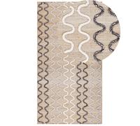Tappeto area Boho Juta Rettangolare Basso Pile 80 x 150 cm Beige Sogut