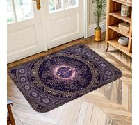 Tappeto Area Mistica Mandala Astrologia Celeste 50 x 70 cm | Grafico stellare celeste, accenti di luna crescente, decorazioni mistiche per la casa, ispirato all'astrologia
