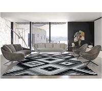 TAPPETO ARREDO CINIGLIA AVANA ROMBI NERO BIANCO ANTISCIVOLO