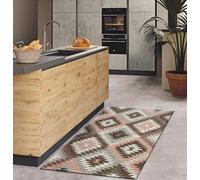 TAPPETO ARREDO CINIGLIA AVANA ROMBI NERO BIANCO ANTISCIVOLO