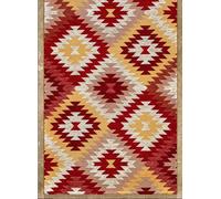 TAPPETO ARREDO CINIGLIA AVANA ROMBI TORTORA BIANCO ANTISCIVOLO