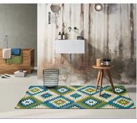 TAPPETO ARREDO CINIGLIA AVANA ROMBI TORTORA BIANCO ANTISCIVOLO