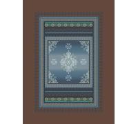 Tappeto arredo da interni Bassetti Granfoulard Olbia B1 blu antiscivolo 110x150