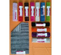 TAPPETO ARREDO VANITY GLITTER 50X90 CM / 60X120 CM ANTISCIVOLO TINTA UNITA