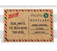Tappeto Asciugapassi Lettera Personalizzata A Babbo Natale Zerbino Ingresso Esterno Resistente Antisporco Zerbino per Giardino Esterno Terrazzo 40X60Cm