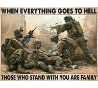 Tappeto Asciugapassi Morbido Zerbino Entrata When Everything Goes To Hell Those Who Stand With You Are Family Soldier Antiscivolo Tappetino Porta Per Terrazzo Ingresso Casa 40X60Cm