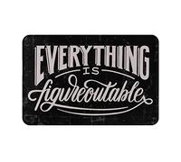 Tappeto Asciugapassi Resistente Zerbino Da Esterno Everything Is Figureoutable Inspirational Moderno Tappetino Di Benvenuto Per Bagno Ingresso Interno 40X60Cm