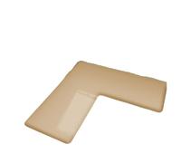 Tappeto assorbente da cucina a forma di L di grandi dimensioni - Tappetino antiscivolo in spugna spessa e morbida per l'assorbimento dell'olio e la resistenza allo sporco(Apricot,75cm x 75cm x 45cm)