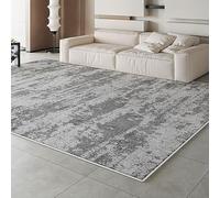 Tappeto astratto grigio per soggiorno, morbido, antiscivolo, moderno, per camera da letto, sala da pranzo, ufficio, cucina e sala giochi, 120 x 160 cm, elegante arredamento per la casa