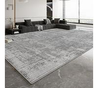 Tappeto astratto grigio per soggiorno, morbido, antiscivolo, moderno, per camera da letto, sala da pranzo, ufficio, cucina e sala giochi, 120 x 160 cm, elegante decorazione per la casa