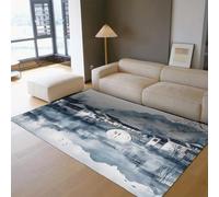 Tappeto Astratto Inchiostro Paesaggio Orientale Campagna 160x200cm