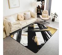 Tappeto astratto moderno con arte geometrica estetica, semplice, per interni, ingresso, per bambini, ragazzi e ragazze, decorazione per la camera da letto, tappeto antiscivolo e assorbente, 15,2 x 1,2
