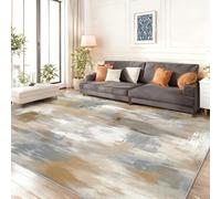 Tappeto Astratto Sobrio Lusso Moderno Antiscivolo Lavabile Pelo Corto Pelo Corto, Morbido, per Salotto, Camera da Letto marrone Design Moderno e Elegante 90x150