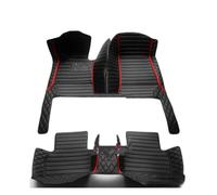 Tappeto auto Per RS7 4K 2021 2022 2023 2024 5 Posti Tappetini Auto In Pelle Accessori Interni(Nero rosso)