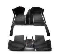 Tappeto auto Tappetini In Similpelle Per Mitsubishi Per Grandis 2007 2008 2009 Accessori Interni Auto(Black white)