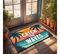 Tappeto autunnale Surf Adventure: Catch The Waves At Sunset Beach zerbino zerbino per esterni divertente zerbino divertente (65 x 90 cm)