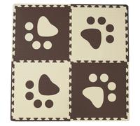 Tappeto baby in schiuma con bordi marroni e beige
