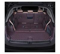 Tappeto Bagagliaio Auto Tappetini Per Bagagliaio Posteriore Per Peugeot 5008 2017-2020 7 Posti In Moquette Anti-fango(Nero e rosso)